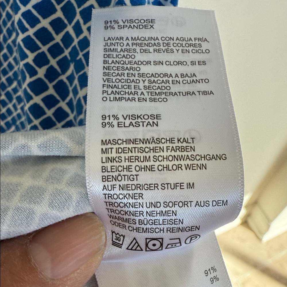 Tommy Bahama Blue Geometric Pattern Dress - Picture 7 of 8